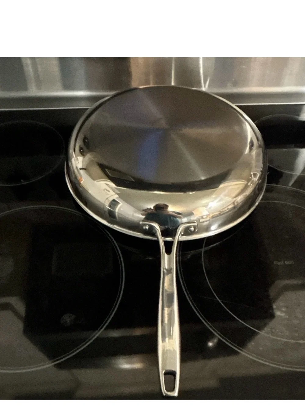 Stainless Steel Frying Pan in Polished Silver - Sleek Everyday Cookware